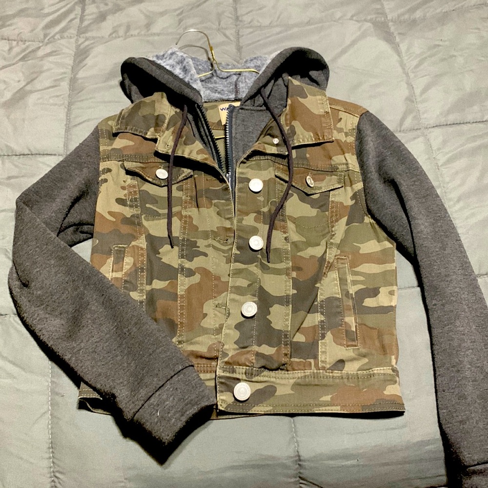 Camouflage hooded Vest Jacket